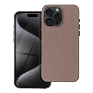 Θήκη κινητού Forcell Woven Mag Cover for iPhone 15 Pro Light Brown