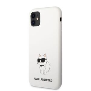 Θήκη κινητού Karl Lagerfeld Liquid Silicone Choupette NFT for iPhone 11 White