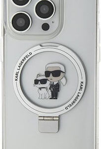 Θήκη κινητού Karl Lagerfeld for iPhone 11 / Xr 6.1" White Hardcase Ring Stand Karl&Choupette MagSafe