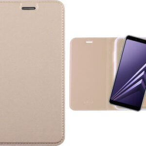 Θήκη κινητού Idol 1991 for Samsung A8 2018 A530 Prime Magnet Book Stand Gold