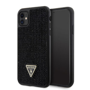 Θήκη κινητού Guess Rhinestones Triangle Metal Logo for iPhone 11 Black