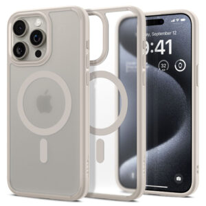 Θήκη κινητού Spigen Ultra Hybrid for iPhone 15 Pro Max Frost Natural Titanium