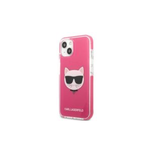 Θήκη κινητού Karl Lagerfeld for iPhone 13 Fuchsia Hardcase Iconic Choupette Head