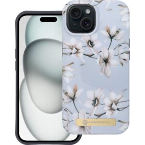 Θήκη κινητού Forcell F-Protect Mirage Compatible with MagSafe for iPhone 15 Spring Flowers Blue