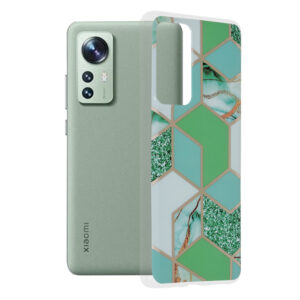 Θήκη κινητού Techsuit Marble Series for Xiaomi 12 / 12X Green Hex