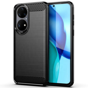 Θήκη Κινητού Techsuit Carbon Silicone for Huawei P50 Pro TPU Black