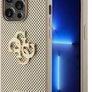 Θήκη Κινητού Guess Perforated 4G Glitter Metal Logo for Apple iPhone 14 Pro TPU Gold