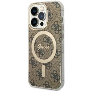 Θήκη Κινητού Guess IML 4G MagSafe for Apple iPhone 14 Pro TPU Brown