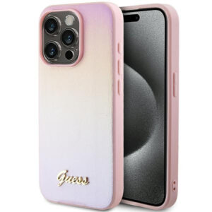 Θήκη Κινητού Guess Leather Iridescent Metal Script for Apple iPhone 15 Pro Max