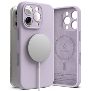 Θήκη κινητού Ringke Silicone Magnetic MagSafe for iPhone 16 Pro Max TPU Light Purple
