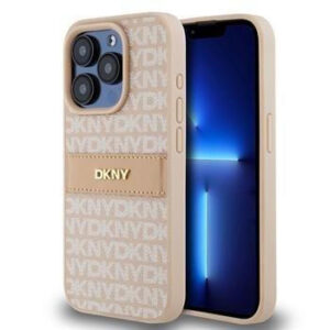 Θήκη Κινητού DKNY  Leather Repeat Pattern Tonal Stripe for Apple iPhone 14 Pro TPU Pink