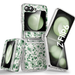 Θήκη κινητού i-Blason Cosmo for Samsung Galaxy Z Flip6 Green Floral