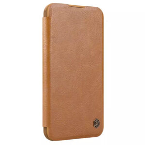 Θήκη κινητού Nillkin Qin Prop Leather for iPhone 16 Pro Max Brown