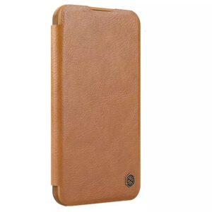 Θήκη κινητού Nillkin Qin Prop Leather for iPhone 16 Brown