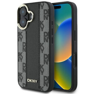 Θήκη Κινητού DKNY PU Leather Checkered Pattern Magsafe Case for iPhone 16 Plus Black