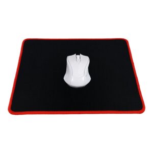 Gaming Mousepad 300 x 240 x 3 mm Black with Red Stitching