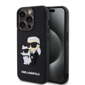 Θήκη κινητού Karl Lagerfeld 3D Rubber Karl and Choupette for iPhone 14 Pro Black