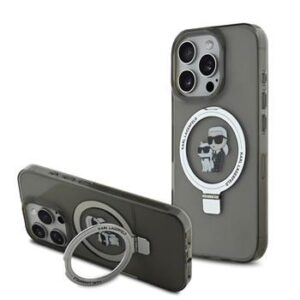 Θήκη κινητού Karl Lagerfeld Ringstand Karl and Choupette MagSafe for iPhone 16 Pro Max Black