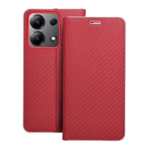 Θήκη κινητού Forcell Luna Book Carbon Holster for Xiaomi Redmi Note 13 4G Red