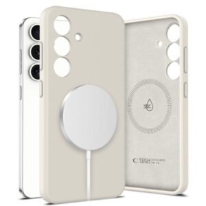 Θήκη κινητού Tech-Protect Liquid Silicone Magsafe for Samsung Galaxy S25 Cosmic Latte