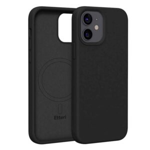 Θήκη κινητού Etteri Silicone Mag for iPhone 12 / 12 Pro 6,1" Black
