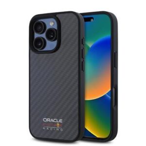 Θήκη κινητού Red Bull Carbon Shiny Logo MagSafe for iPhone 16 Pro Max Black