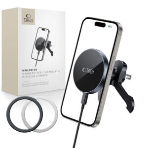 Βάση-Φορτιστής Αυτοκινήτου Tech-Protect MM15W-V5 Magnetic MagSafe Stable Vent Car Mount Wireless Charger 15W Black