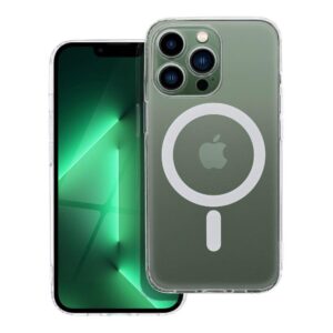 Θήκη κινητού Forcell Frost Mag Cover with Camera Protection Compatible with MagSafe for iPhone 13 Pro Transparent