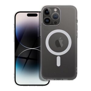 Θήκη κινητού Forcell Frost Mag Cover with Camera Protection Compatible with MagSafe for iPhone 14 Pro Max Transparent