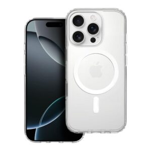 Θήκη κινητού Forcell Clear Elite Mag Cover Non-Yellowing Compatible with MagSafe and Camera Control Button for iPhone 16 Pro Transparent