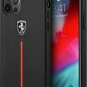 Θήκη κινητού Ferrari Hardcase Off Track Leather Nylon Stripe for iPhone 12 Pro Max Black