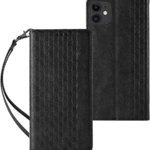 Θήκη κινητού Oem Magnet Strap for iPhone 13 Pouch Wallet + Mini Lanyard Pendant Black