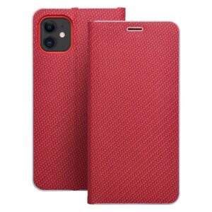 Θήκη κινητού Forcell Luna Book Carbon for iPhone 11 Red