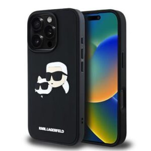 Θήκη κινητού Karl Lagerfeld 3D Rubber Double Heads for iPhone 16 Pro Max Black