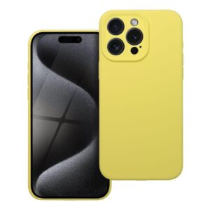 Θήκη κινητού Forcell Silicone 2mm for iPhone 15 Pro Max Lemon
