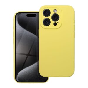 Θήκη κινητού Forcell Silicone 2mm for iPhone 15 Pro Lemon
