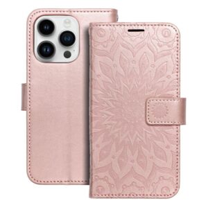 Θήκη κινητού Forcell Mezzo Book for iPhone 14 Pro Mandala Rose Gold