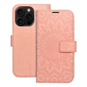 Θήκη κινητού Forcell Mezzo Book for iPhone 16 Pro Mandala Peach Fuzz
