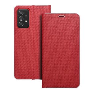 Θήκη κινητού Forcell Luna Book Carbon for Samsung A52 5G / A52 LTE ( 4G ) / A52s 5G Red