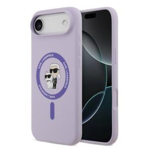 Θήκη κινητού Karl Lagerfeld Liquid Silicone Karl and Choupette MagSafe for iPhone Air Purple