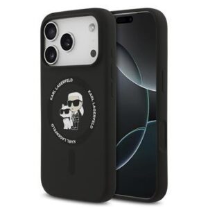 Θήκη κινητού Karl Lagerfeld Liquid Silicone Karl and Choupette MagSafe for iPhone 17 Pro Black