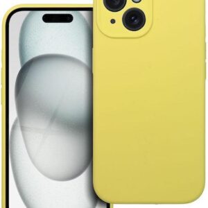 Θήκη κινητού Forcell Silicone 2mm for iPhone 15 Lemon