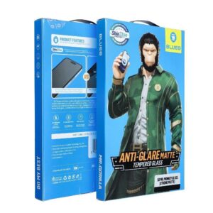 Προστασία οθόνης κινητού Blueo 5D Mr. Monkey Glass for Apple iPhone 16 Pro / iPhone 17 / iPhone 17 Pro Black Strong Matte