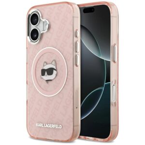 Θήκη κινητού Karl Lagerfeld IML MagSafe for iPhone 17 Pink Choupette`s Head