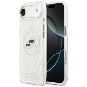 Θήκη κινητού Karl Lagerfeld IML Glitter K&C Heads Logo MagSafe for iPhone 17 Air Grey