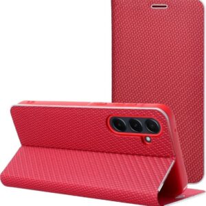 Θήκη κινητού Forcell Luna Book Carbon for Xiaomi Redmi 15C Red