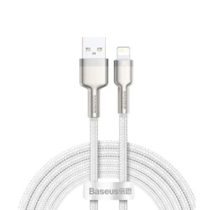 Baseus Data Cable Cafule Series Metal USB to Lightning 2.4A, 2m White