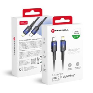 Καλώδιο Forcell F-Energy C356 Type-C to Lighting PD 3A 27W Gradient 1m Black