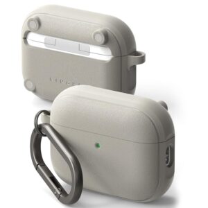 Θήκη Airpods Ringke Protection Onyx Magnetic for AirPods Pro 3 Non-Slip Texture, Carabiner Hole Warm Gray