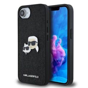 Θήκη κινητού Karl Lagerfeld Fixed Glitter Metal K&CH for iPhone 16e Black